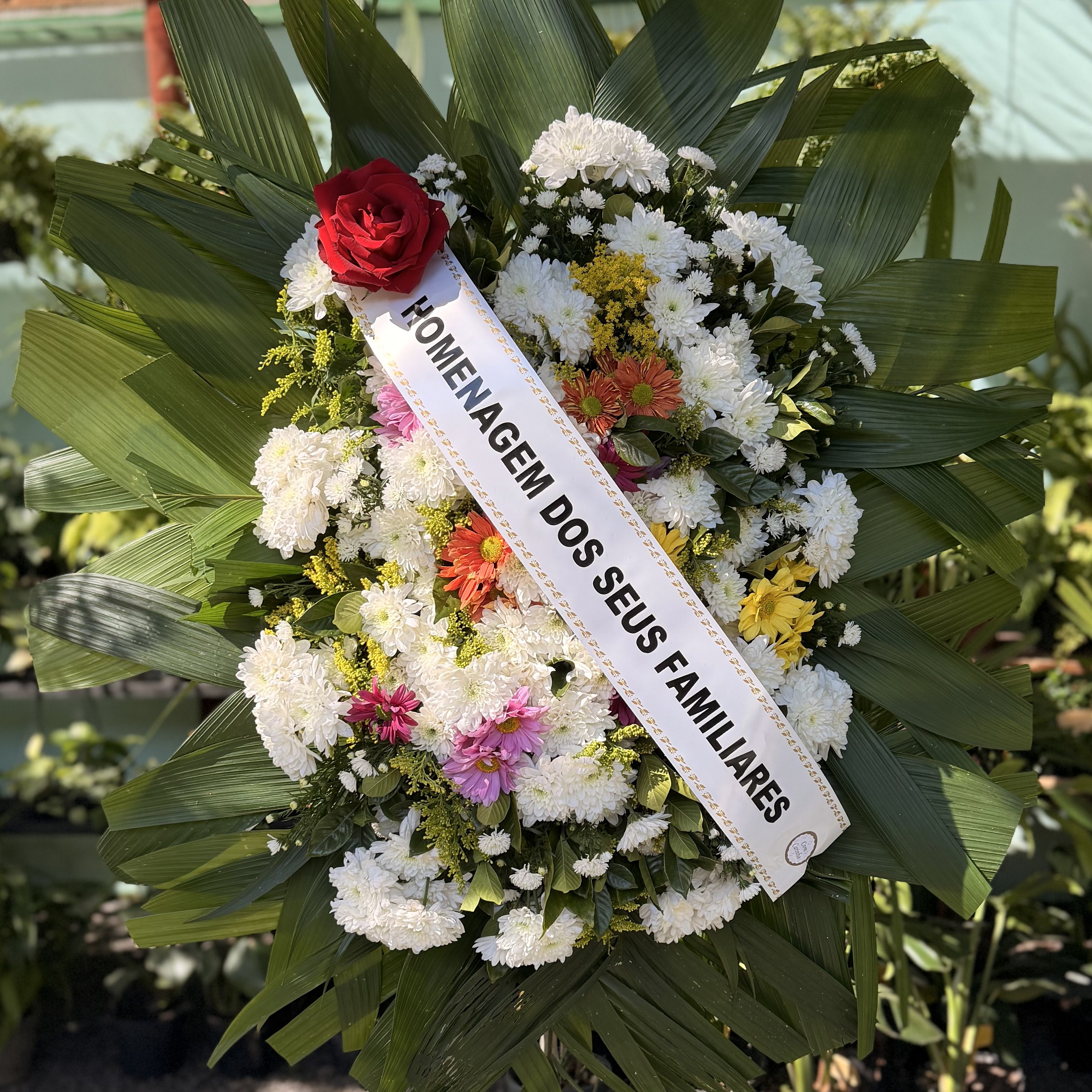 Coroa de flores para velório modelo Promocional Saudade